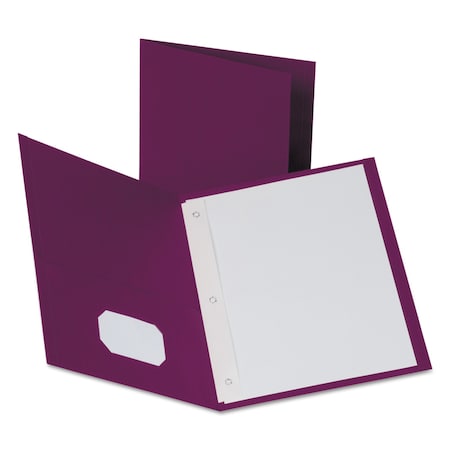 Oxford Two Pocket Folder, 3Fastener, PK25, Width: 9.87" 57757